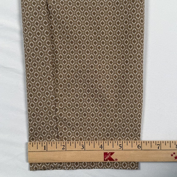 Adrienne Vittadini Pants 8 Geometric Stretch Slim Straight Dressy Career Office - Picture 12 of 14